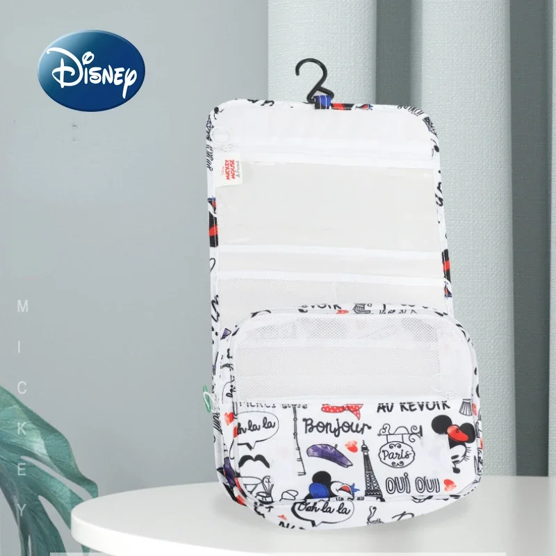 Disney Mickey Original New Cosmetic Bag Cartoon Women\'s Cosmetic Bag Large Capacity Fashion Portable Travel Cosmetic Storage Bag