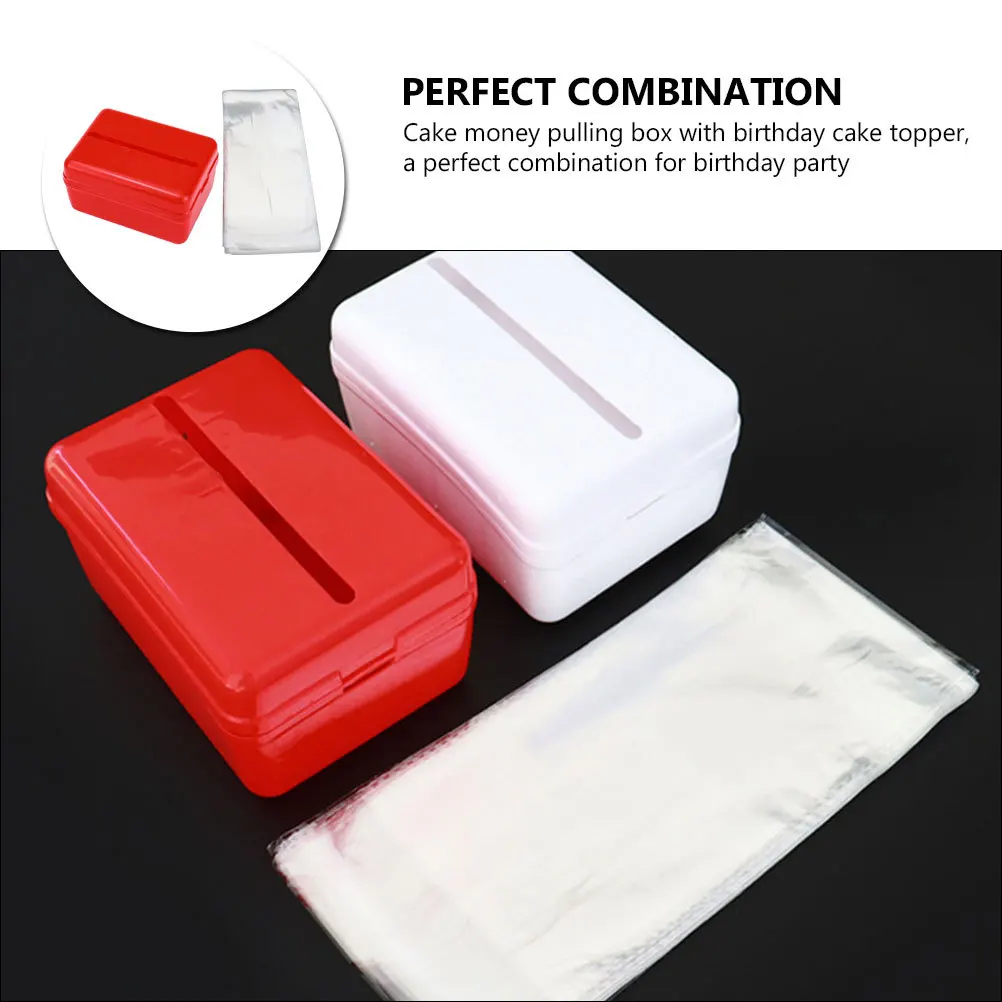 

1 set 1 Set Pull Money Gift Boxes For Cash Box Pulling Kit For Cash Gift Birthday Party Decoration Supplies Money Cake Dispenser
