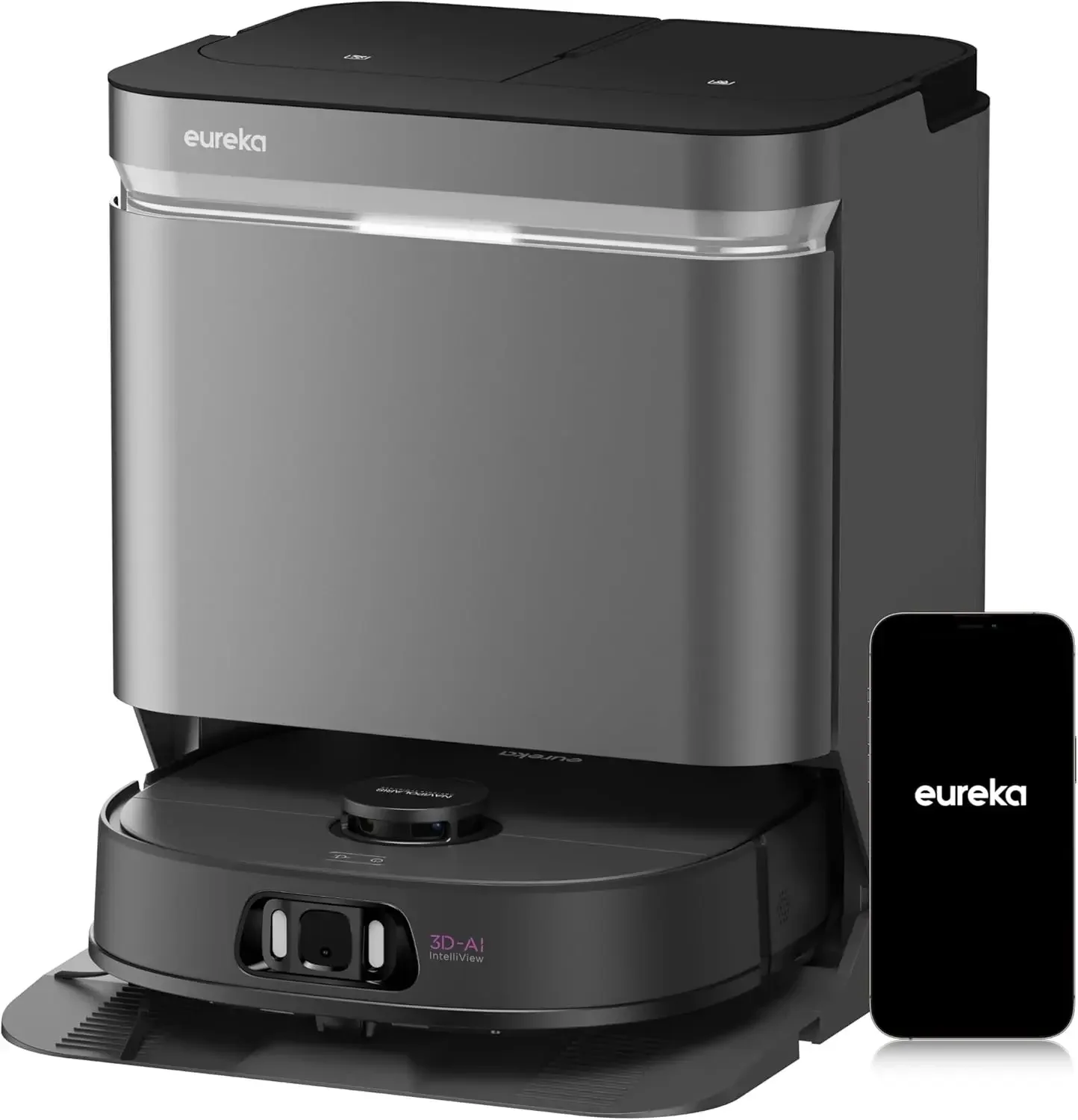 Nuovissimo robot aspirapolvere Eureka J15 Ultra autosvuotante - Aspirazione 19.000 Pa, design per mocio con braccio flessibile, 167 ℉   Lavaggio con scopa ad acqua calda e 131