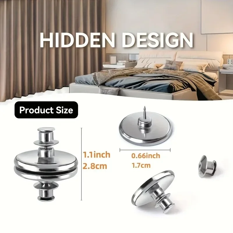 12/20 Pairs of Curtain Magnet Ties with Back Nails Modern Simple Suitable for Bedroom Office Curtain Magnetic Button Accessories image 5