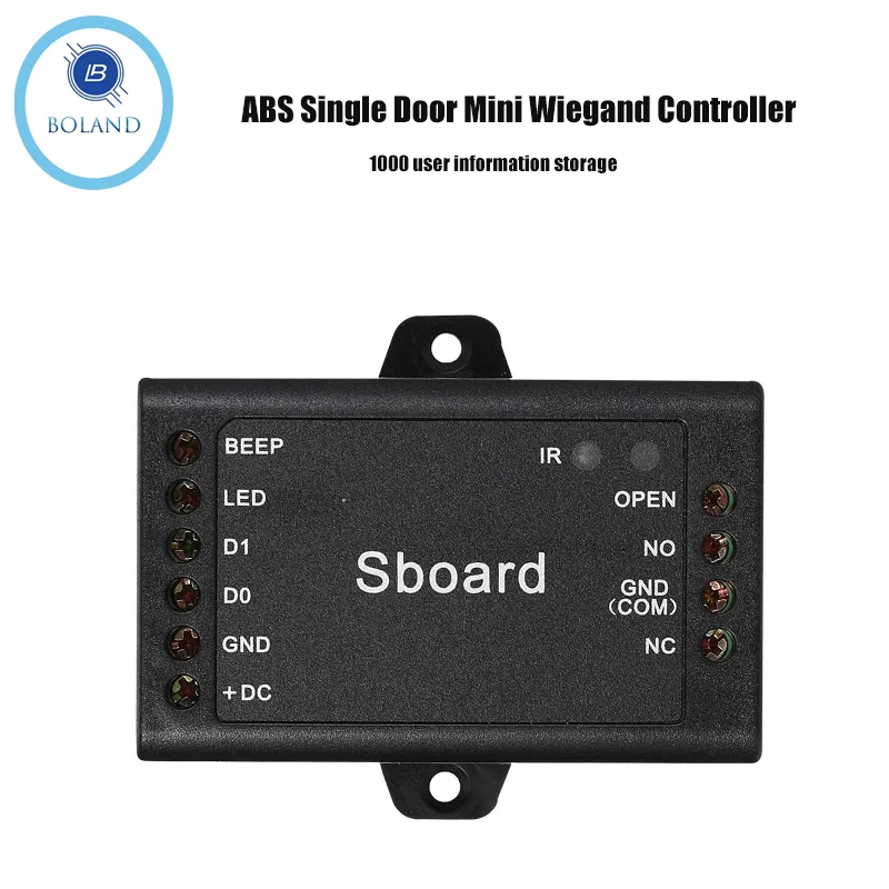 ABS Single-Door Mini Wiegand Controller Compatible With Any Wiegand 26-37 Card Reader 1000 Users