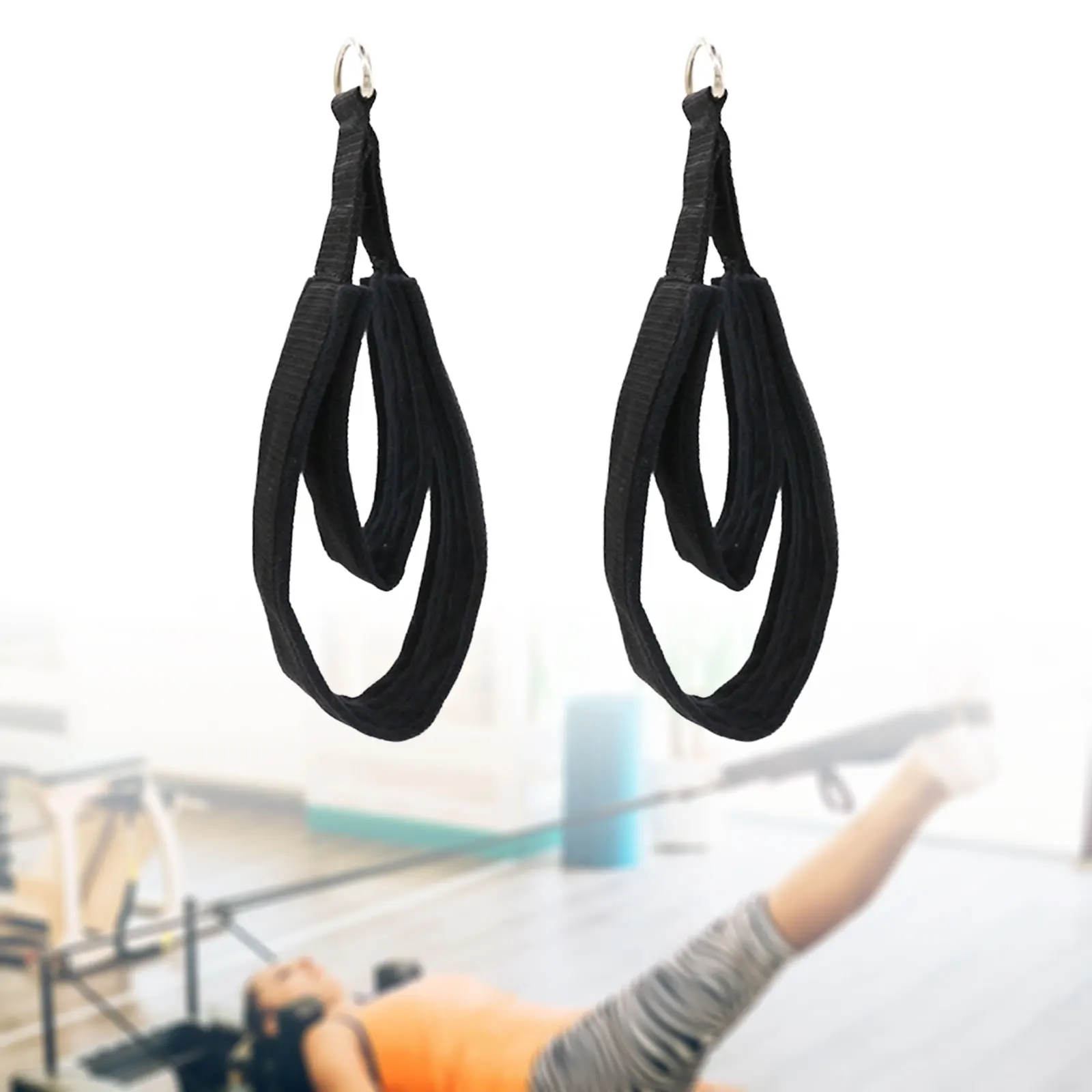 2 pz Pilates doppio anello cinghie D anelli cinghie Yoga attrezzature per esercizi casa palestra Stretch fascia per esercizi vita posteriore gamba