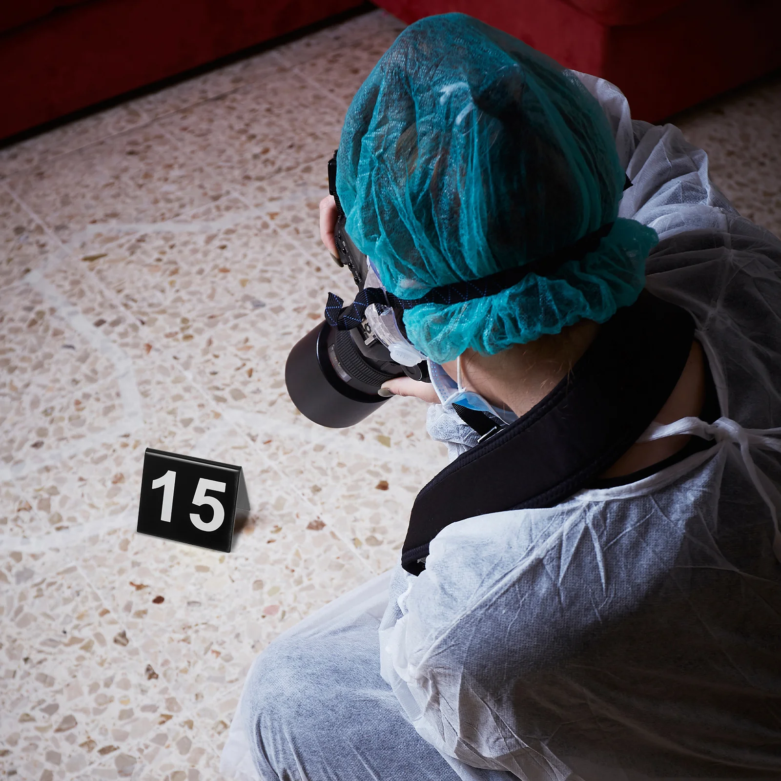 

15Pcs Acrylic V-Shaped Number Markers Restaurant Table Signs with Bold Numbers Double-Sided Readable Compact Table Numbers Crime