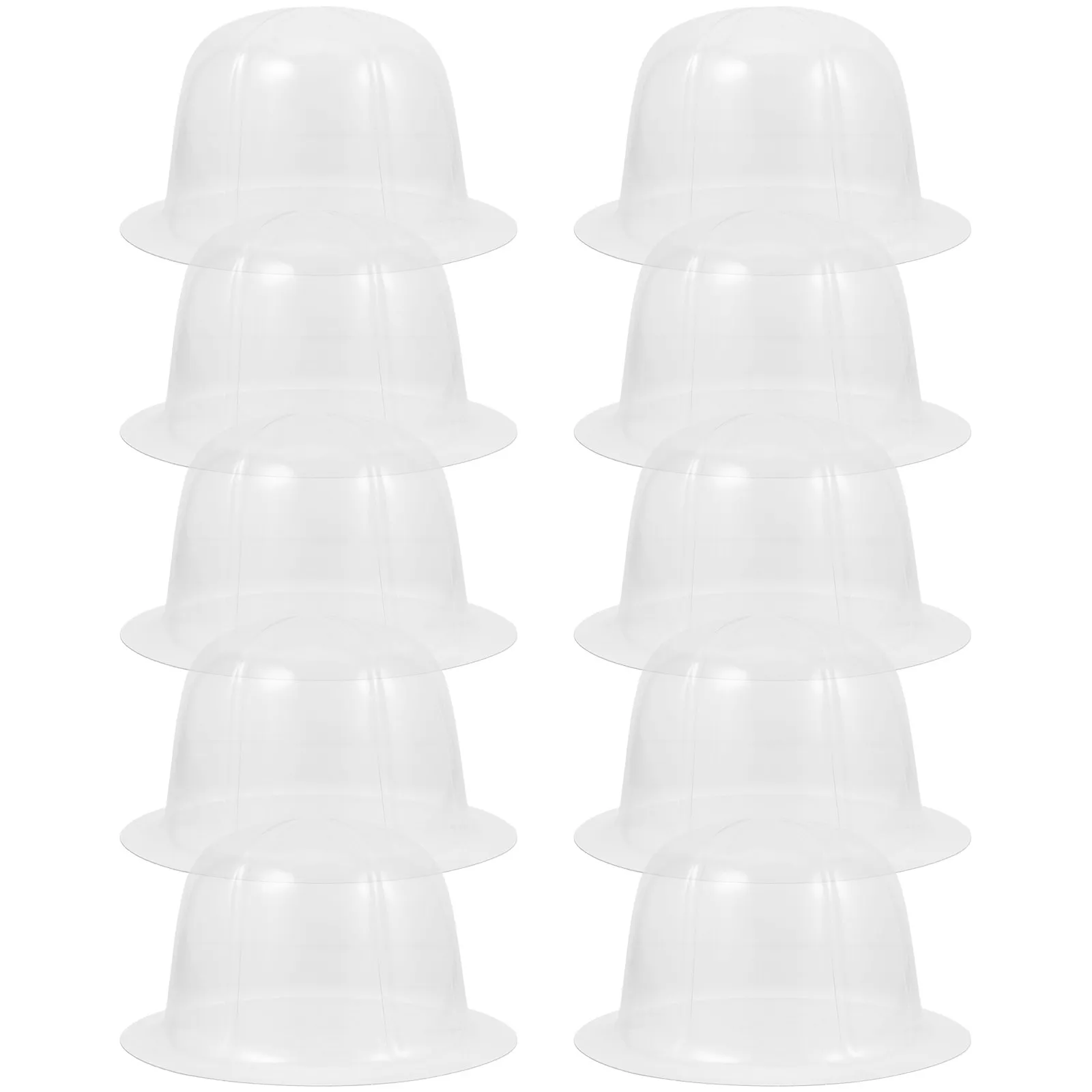 10Pcs Clear Dome Hat Protector Insert 48Cm Transparent Hat Support Liner for Baseball Cap Bucket Brim Hats Display