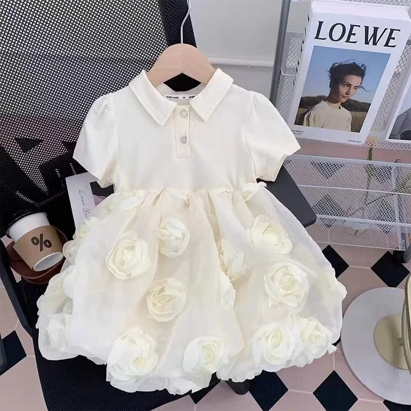 

Girls Dresses Summer 2024 New Children Fashion Princess Dress For Baby Birthday Party Clothes Toddler Fashion Costume Kids 2-7Y