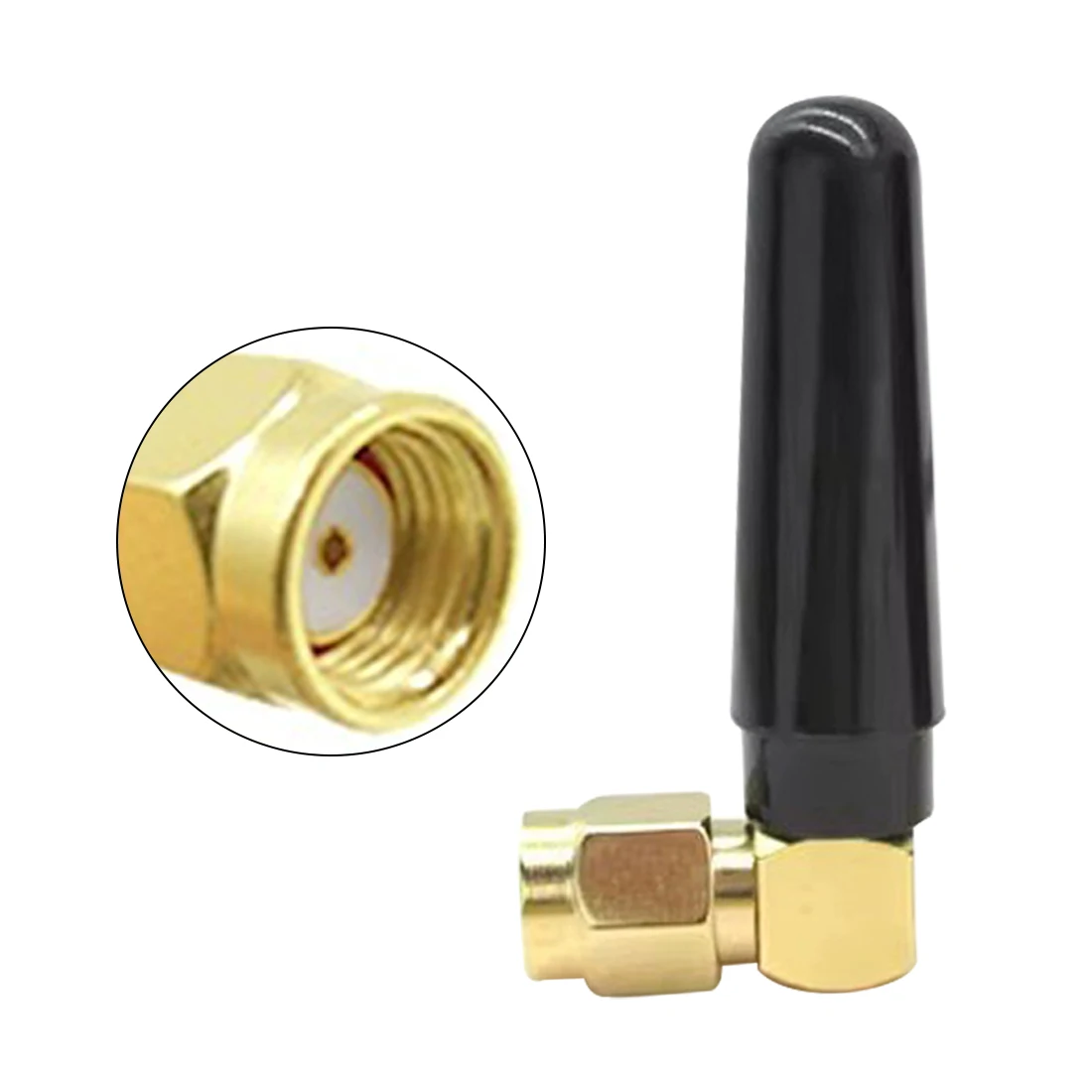 External Antenna for WiFi Router, Right Angle, Bluetooth Modem, 2.4Ghz, 2dbi, RP-SMA Plug Connector, New, 1Pc