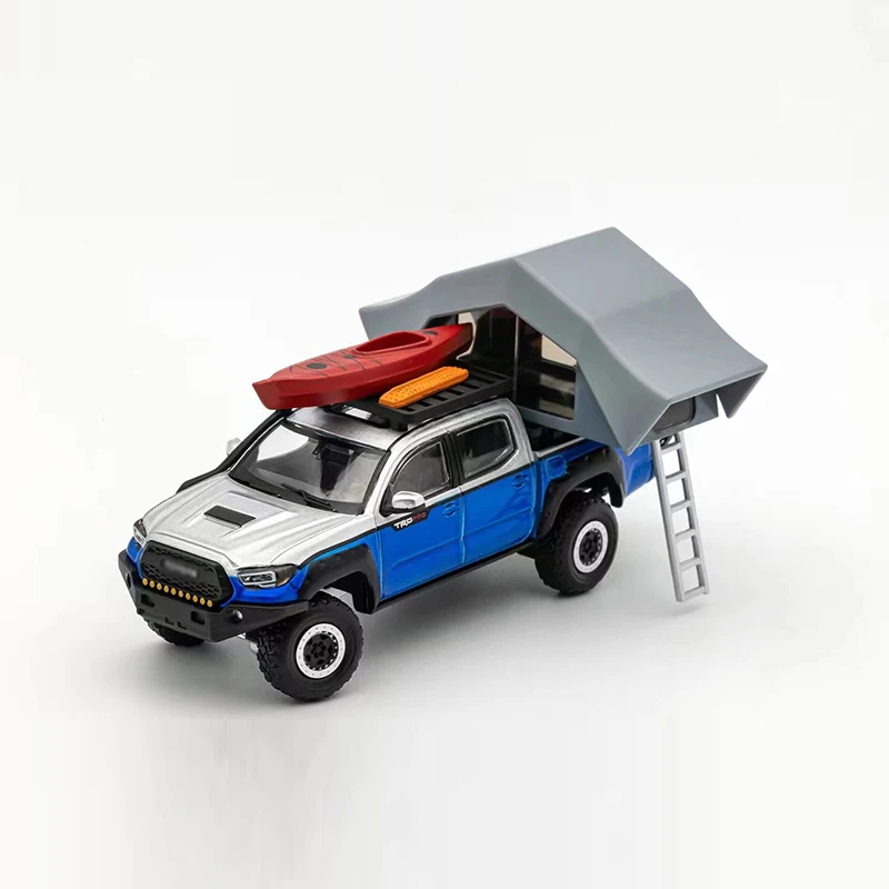 

GCD 1:64 Model Car Tacoma N300 Off-Road W/Accessories Alloy -Blue Silver