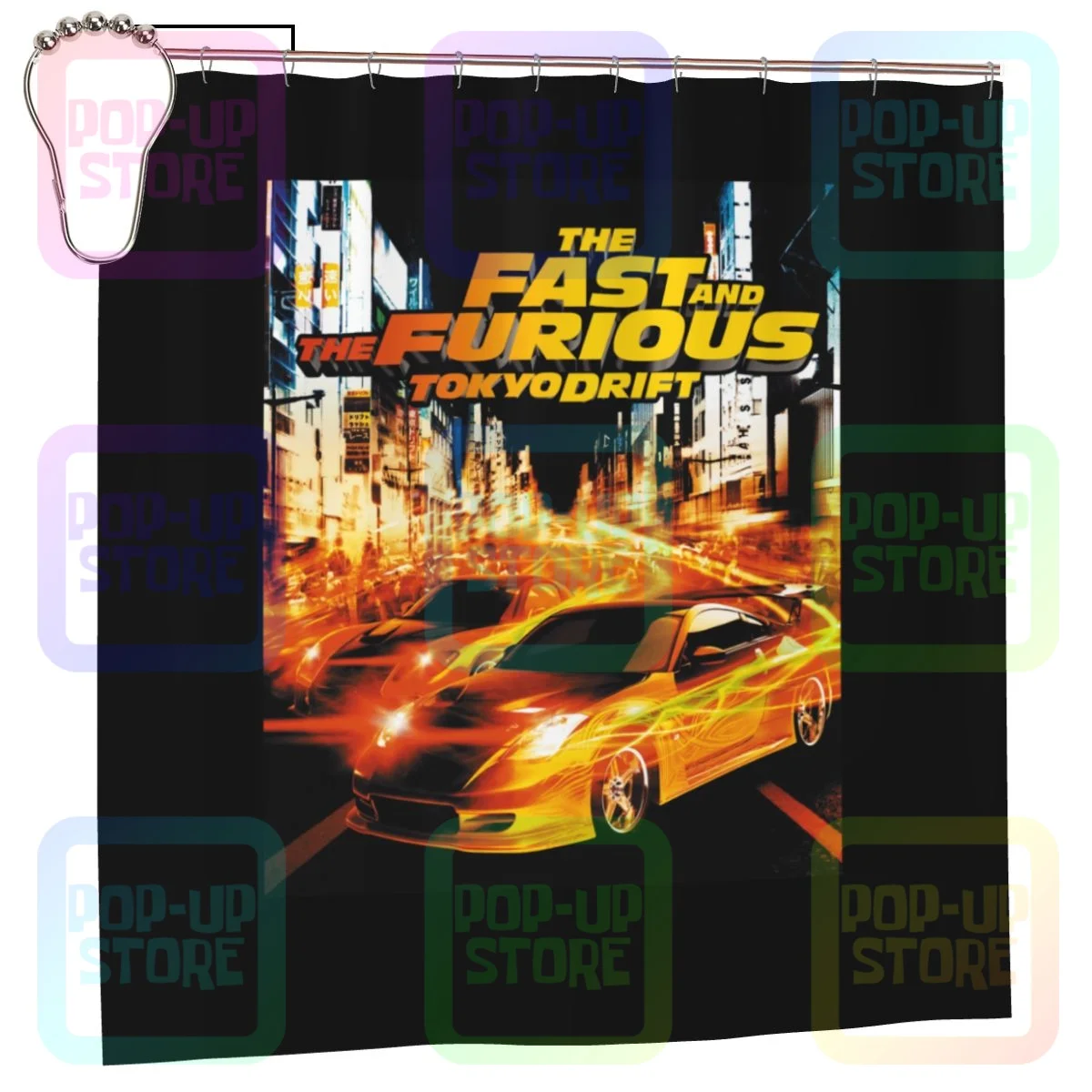 The Fast And The Furious Tokyo Drift Shower Curtain Bathroom Curtain Fashion Polyester Good Quality