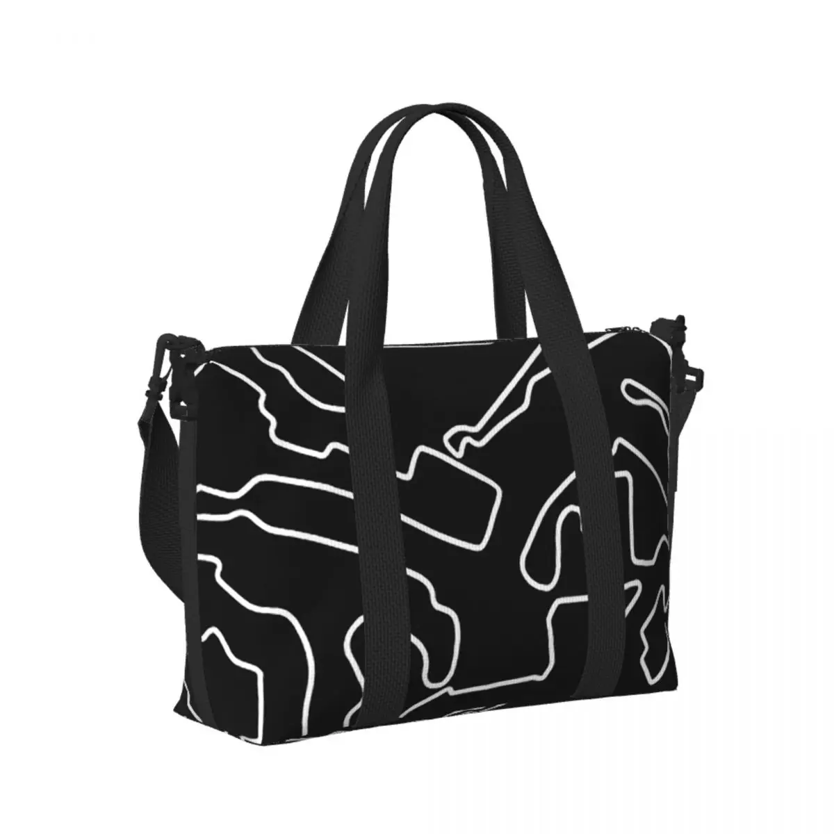 

Custom F1 20232024 Tracks Beach Travel Bag Large Capacity Tote Bags for Gym Yoga Women Shopping Duffle Shoulder Bag