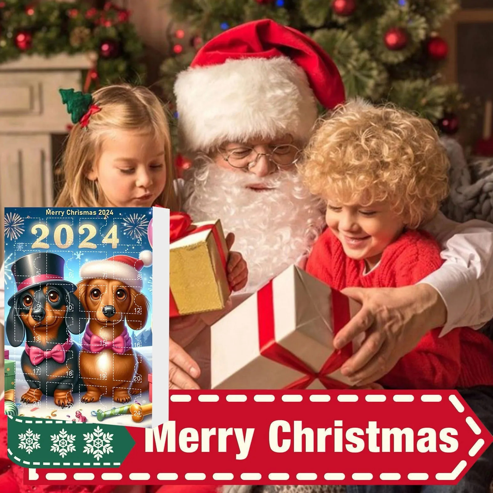 Minuterie de lavage des mains 20 secondes, mouvement 2024, calendrier de l'avent de noël, édition festive 24 jours, ensemble amusant pour chien, minuterie de 3 minutes, sable