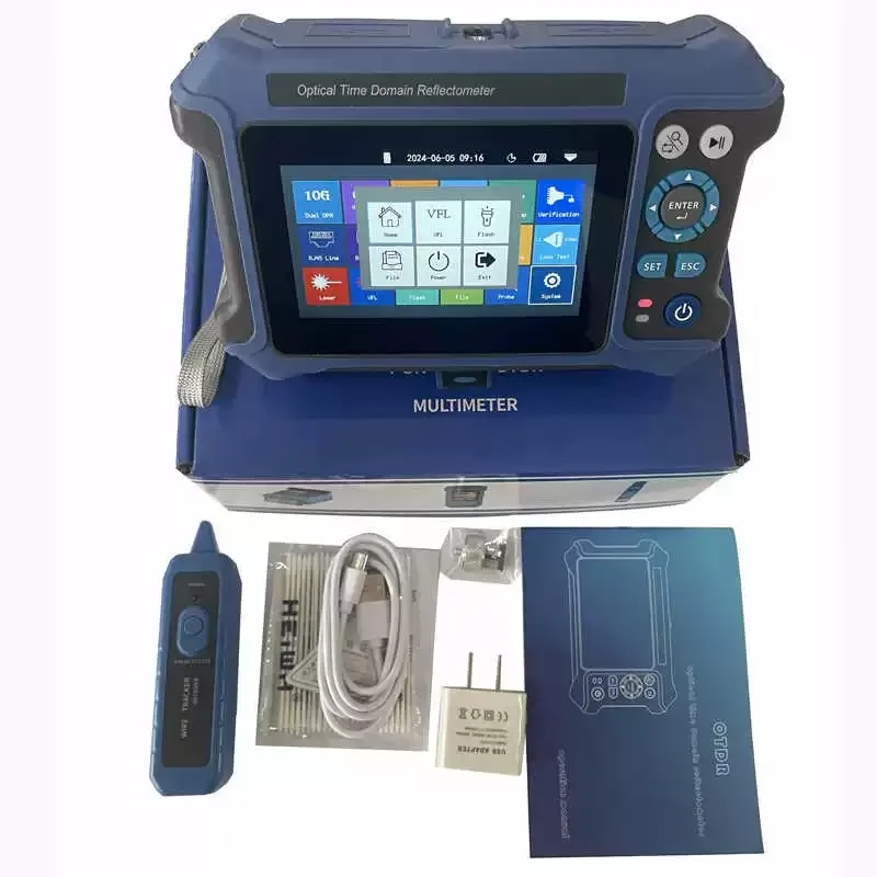 JW3302K 1550nm Wavelength OTDR 16 IN 1 OPM Optical Time Domain Reflectometer Support 1310/1550/1625nm Online Test