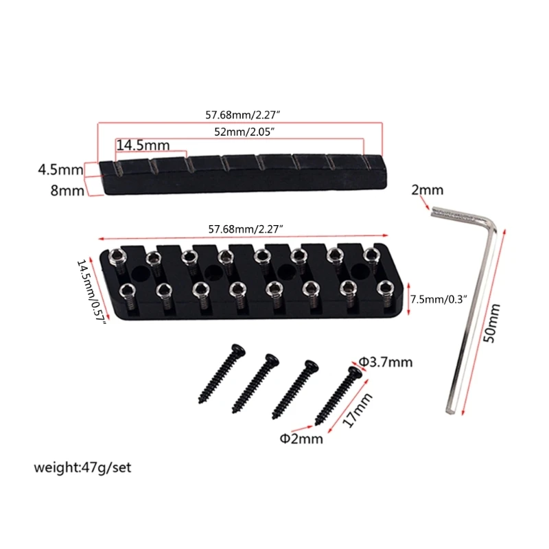 6/7/8 String Tremolo Lock System Locking Nut Accessories Lightweight Headless Guitar Bridge Portable Music Elements Guitar Parts