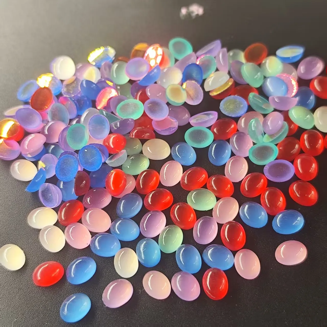 New 100/50PCS Round Flat Resin Eyes Cat Safety Eyes Imitation Agate DIY Plush Animal Toy Doll Eyes Sewing Handcrafts Accessories