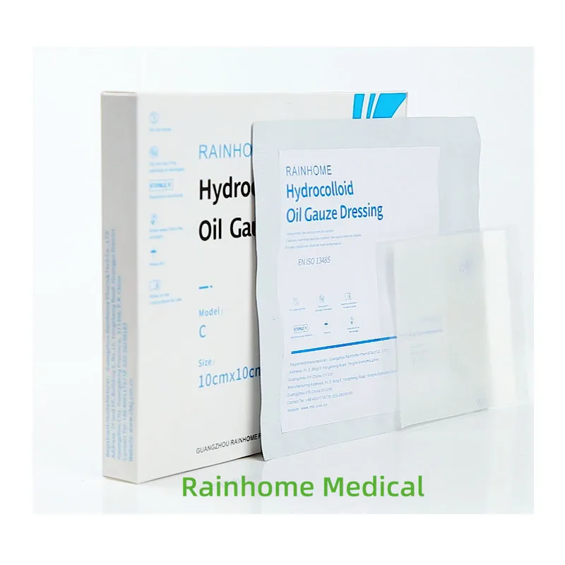 Rainhome wound Dressing Non-adhesive Sterile Wound Ulcer Healing Patch Wound Dressing Hydrocolloid oil gauze