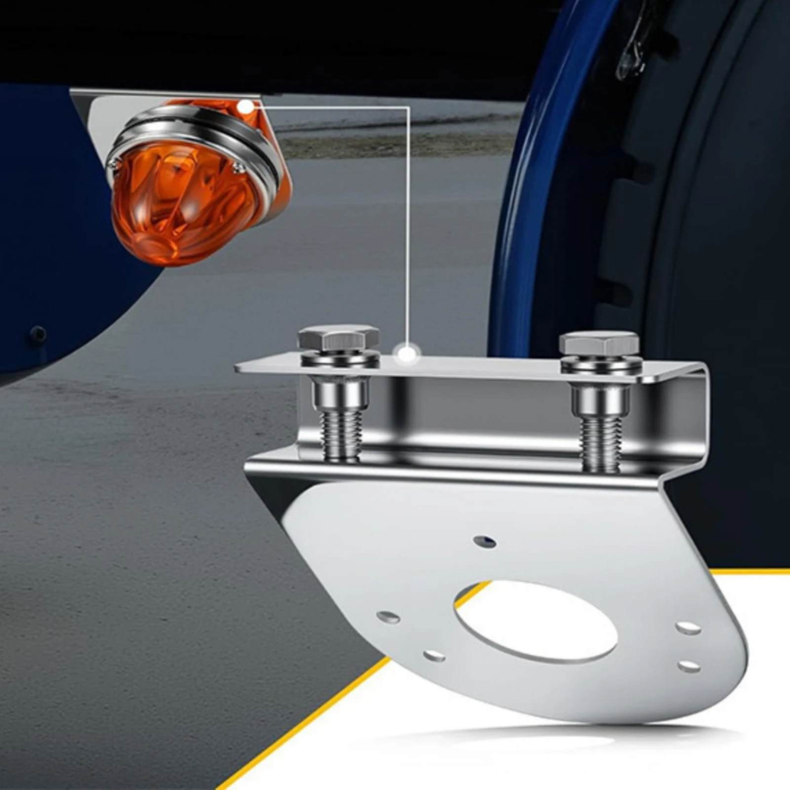 2 Pieces Underbody Lamp Mounting Bracket Easy Installation Watermelon Lamp Mounting Bracket for Custom Chassis Illumination