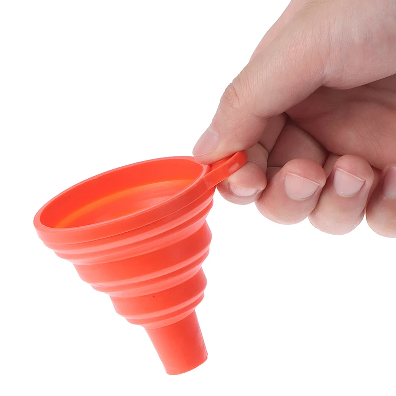 Collapsible Silicone Funnel Car Truck Motorcycle Gasoline Fill Transfer Tool