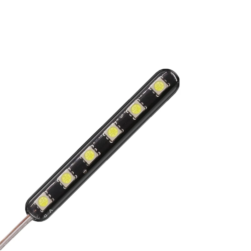 2 pcs/set Motorcycle Medium Grid Flash Lights Universal Motorbike 12V 6 LED Warning Signal Light License Lamp Moto Accessories image 5