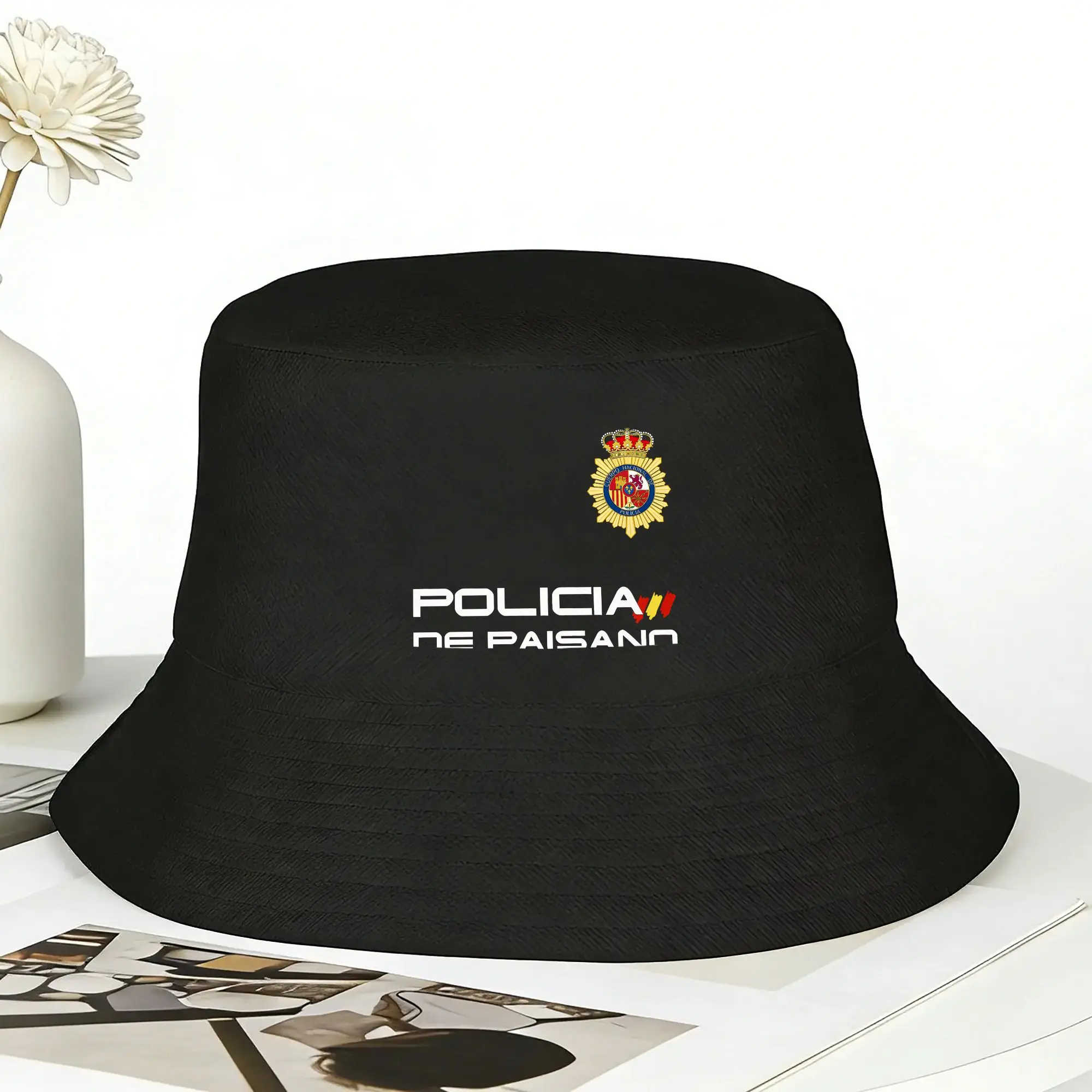 Chapéu de pescador estilo policial, chapéu de pescador havaiano, respirável, para viagem na praia, proteção solar, para homens e mulheres, design casual