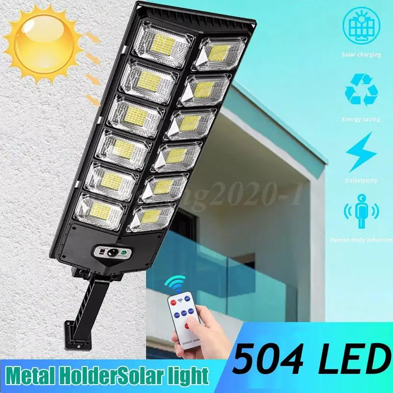 Commercial 1000000LM LED Outdoor Dusk to Dawn Solar Street Light Road Area Lamp