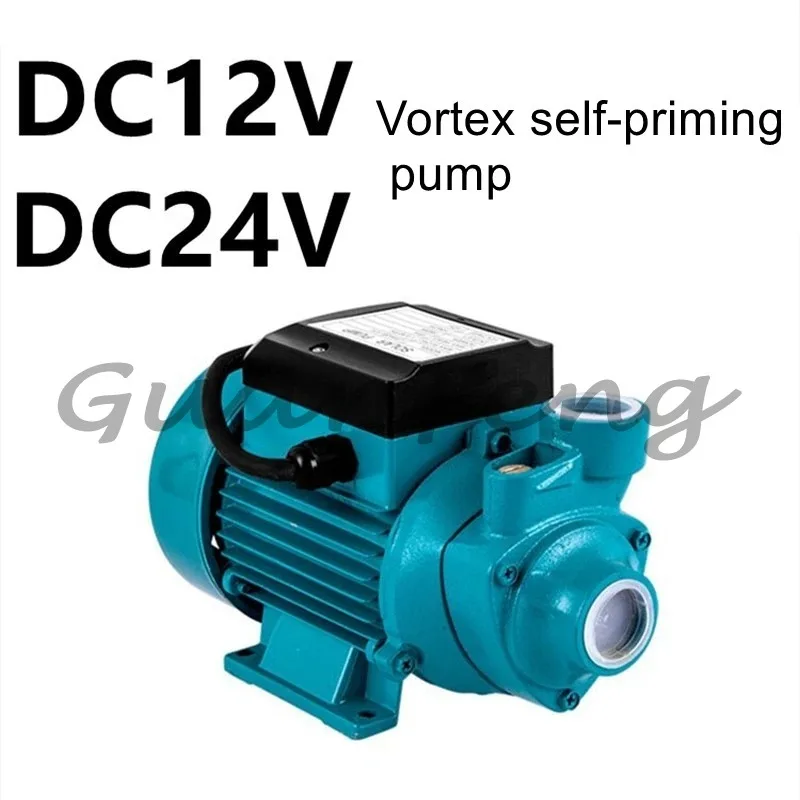 QB60 DC Vortex Self‑Priming Pump, 12V 24V Large Flow High Lift Centrifugal Pump, Solar Battery Powered Water Transfer Pump