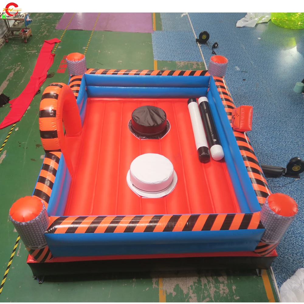 5x4m kommerzielles aufblasbares Gladiator-Glätteisen zum Abwischen, Kampfsportspiel zu verkaufen