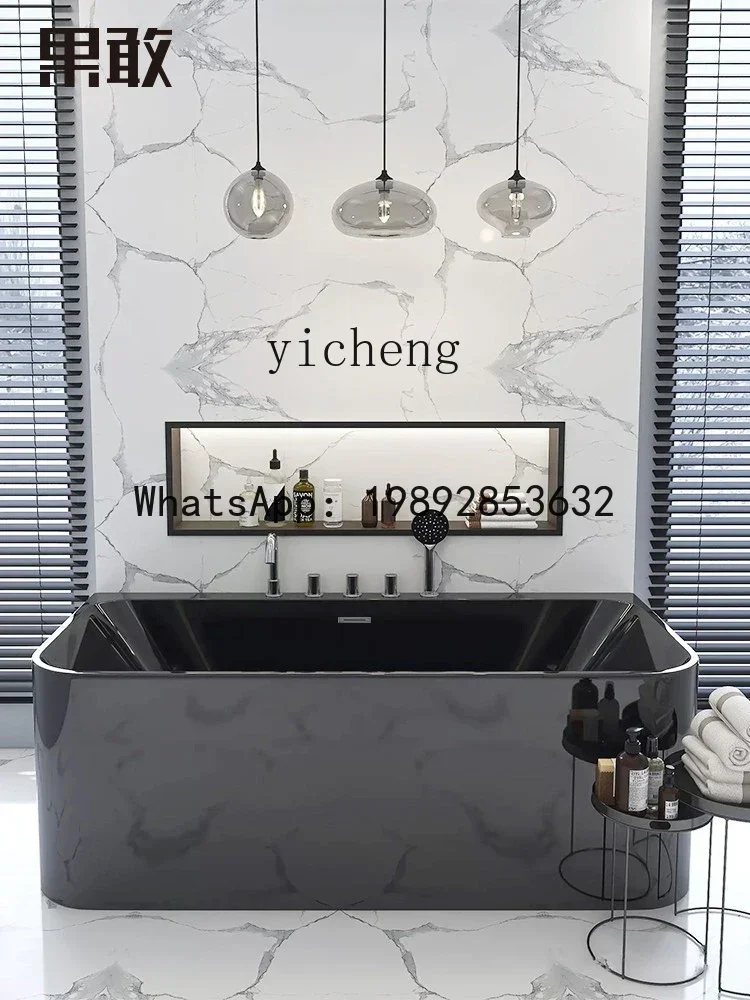 

Household Light Luxury Spa Full Black Acrylic Constant Temperature Heating Bathtub