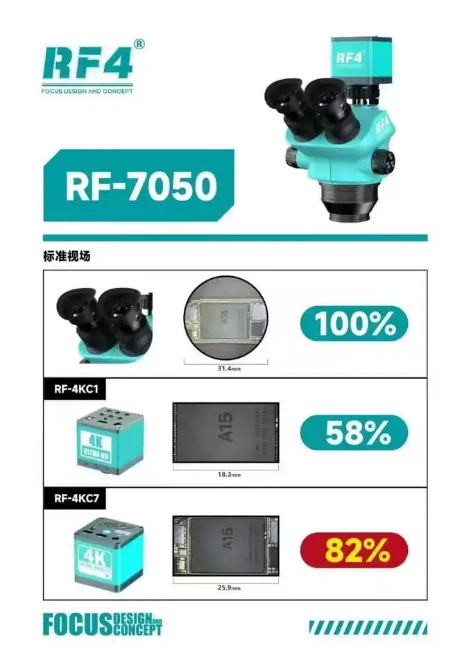 RF4 Base Plate Stereo Trinocular Microscope Jewelry Soldering Coins Phone PCB 4K 2K HDMI USB Camera Electronic Magnifying Glass