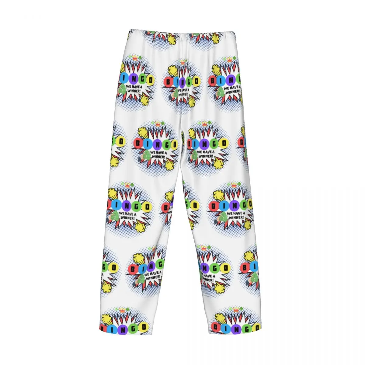 Bingo personalizzato abbiamo un vincitore pantaloni del pigiama per uomo gioco di carta Sleepwear Lounge Sleep Bottoms Stretch con tasche