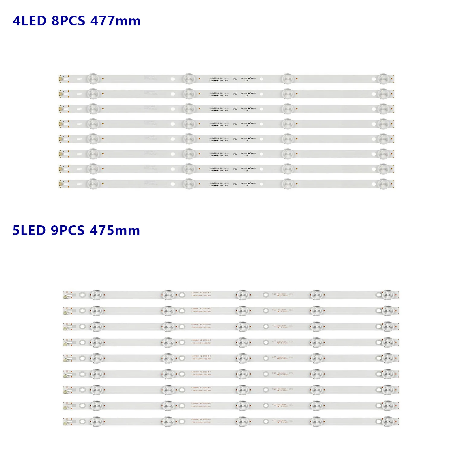 LED Backlight strip for Philis 49inch K490WDC1 A2 4708-K49WDC-A2213N01 49BDL3056Q 49U5070 49PUF6032/T3 49LK5400PLA