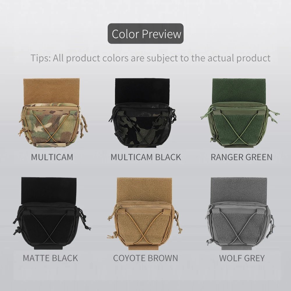 Tactical Vest Drop Pouch for MK3 MK4 JPC CPC FCPC D3 Airsoft Militar Vest Equipment With Shoulder Strap Quick Release Rail