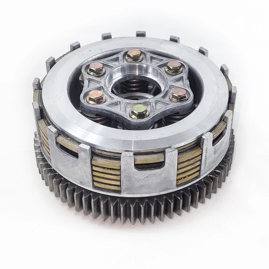 Sprzęgło 70 zębów Sprzęgło o średnicy 127 mm, 6 płytek i 6 kolumn do Zongshen, Bashan, Lycin Lifan CB CG200cc 250cc Silnik chłodzony wodą