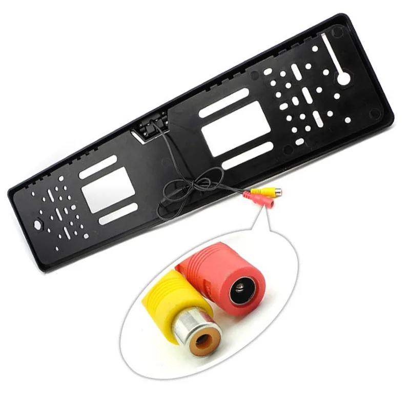 

European Car Monitor with 4 LED Light Car Licence Plate Night Vision Rearview CMOS Camera Accessories for Vehicles