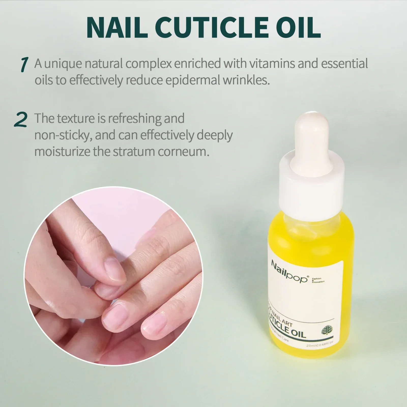 Nailpop óleo de cutícula e amaciante para unhas 1 peça 20ml removedor de cutícula fortalecedor protetor de cutícula hidratante kit de manicure