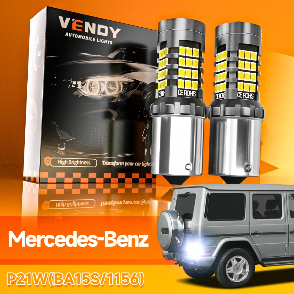 2 قطعة LED عكس ضوء لمبة مصباح P21W BA15S 1156 Canbus لمرسيدس بنز W416 W463 W251 V251 W220 C215 R129 R230 R170 R171 R199 #1