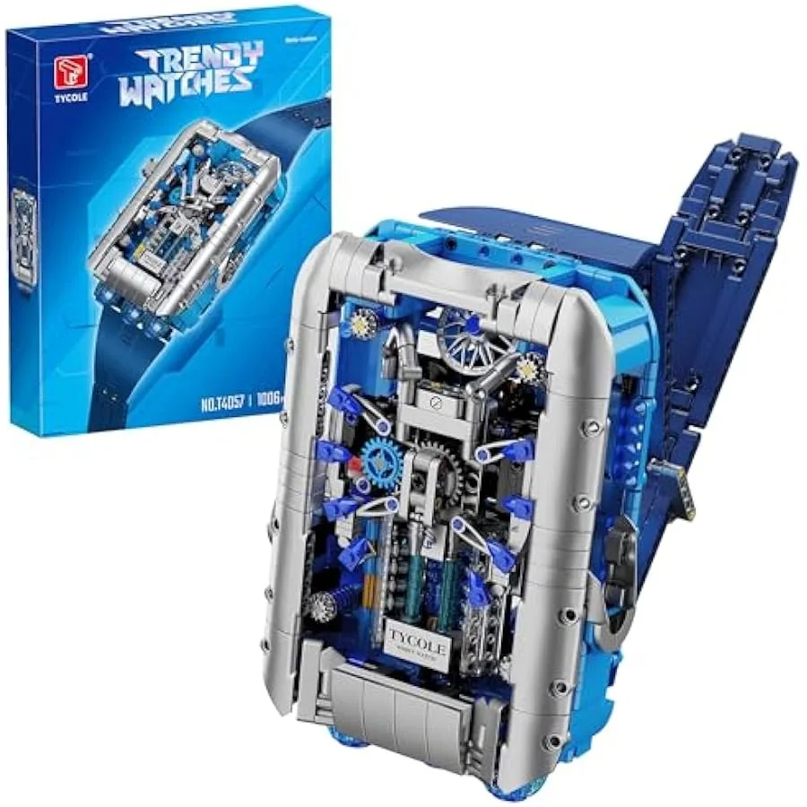 

TYCOLE Technic Mechanical Watch Building SetLarge Watch Toys Set with Rotatable Function STEM Toys Compatible with Legos Cool H