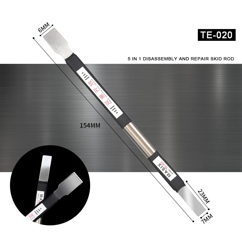 TE-020 5in 1 Smontaggio e riparazione Skid Rod Strumenti multifunzione per la riparazione di telefoni cellulari Kit di smontaggio coltello leva CPU