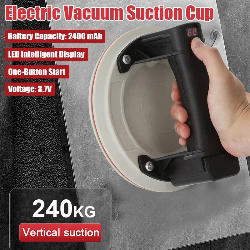 

High Quality Electric Vacuum Suction Cup Heavy-Duty Suction Lifting Tools Maximum Suction Power 240KG 2400 mAh lithium Battery