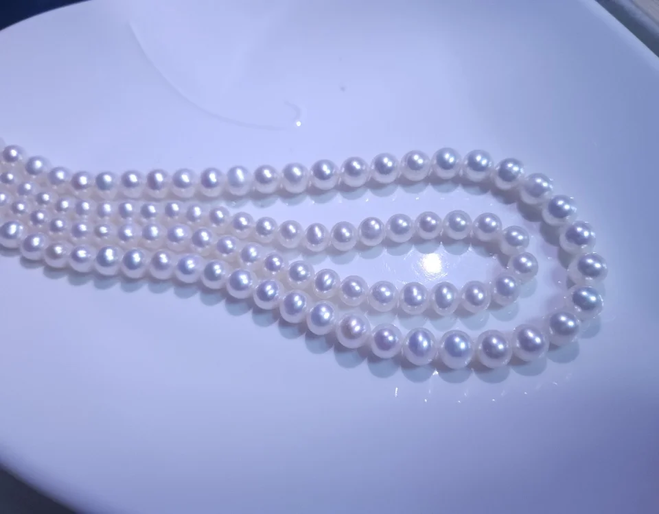 

5A 6A Natural Pearl Strand Round Pearls Blemish Free Freshwater Pearls White For Jewelry Making DIY Necklace 5-7mm