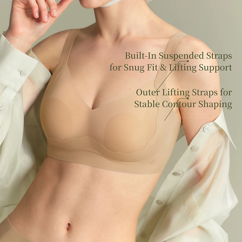 Sujiin sutiã push up sem costura feminino para seios grandes plus size minimizador sutiã de cobertura completa feminino anti-flacidez bralettes mx308