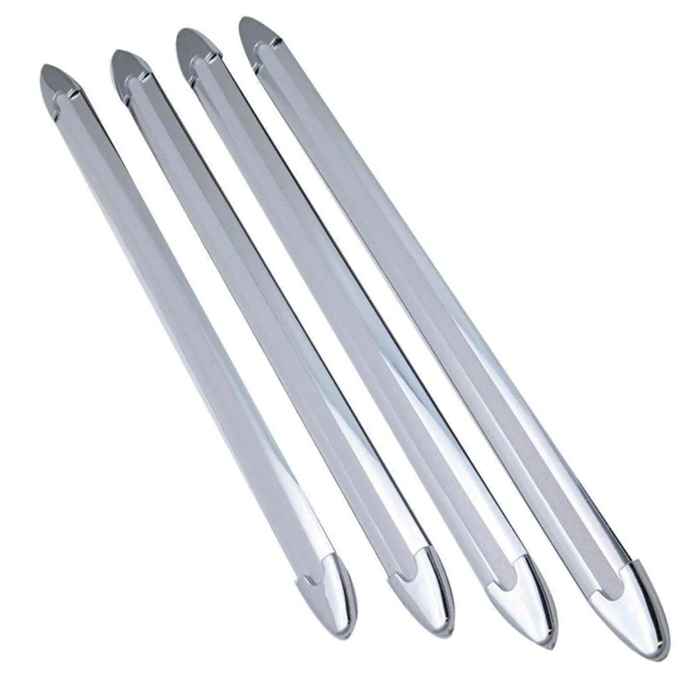 4pcs Universal Car Bumper Rubber Trim Protector Guard Strip Anti-Rubbing Scraping Bumper Crash Styling Moldings