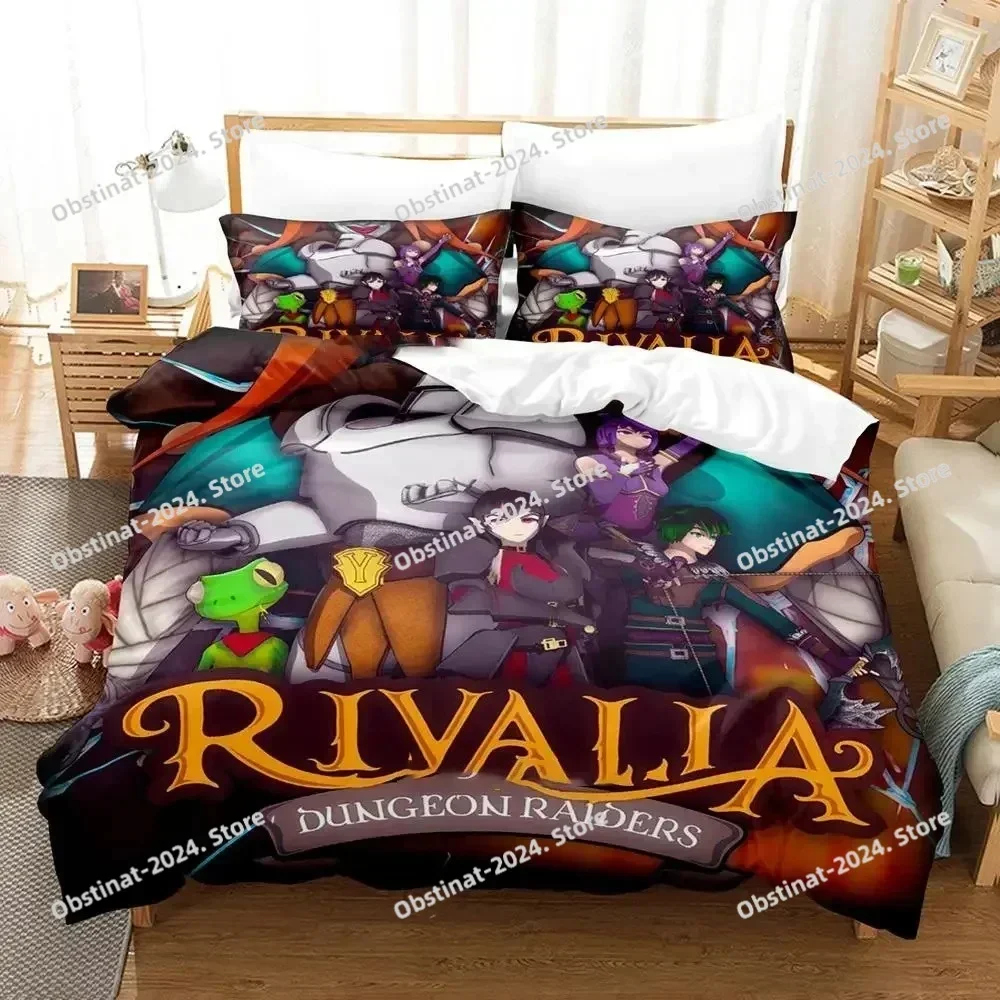 3D Game Rivalia Dungeon Raiders Bedding Set Printed single Comforter Quilt Duvet Cover Pillow Case 3 Pieces Sets Kids Adult Size