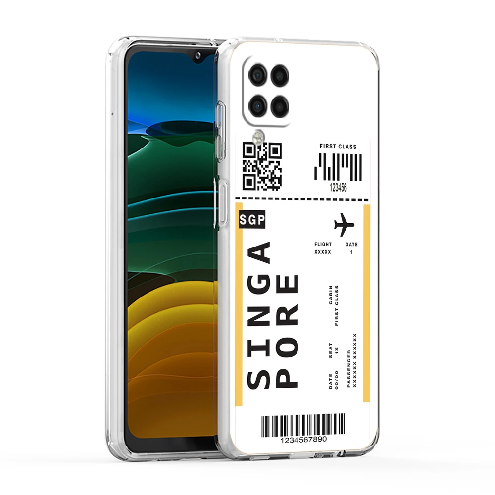 World Travel Ticket Seoul New York Phone Case Cover For Samsung Galaxy A53 A32 A52 A72 A13 A22 A51 A71 A41 A31 A21S 5G TPU Shell