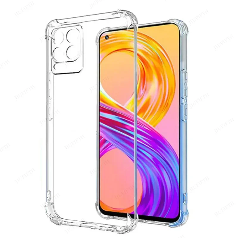

Transparent shockproof case for Oppo realme 8 9 10 11 pro c15 C17 soft silicone C20 C21 C25 C30 C31 C33 C35 C53 C55 back cover