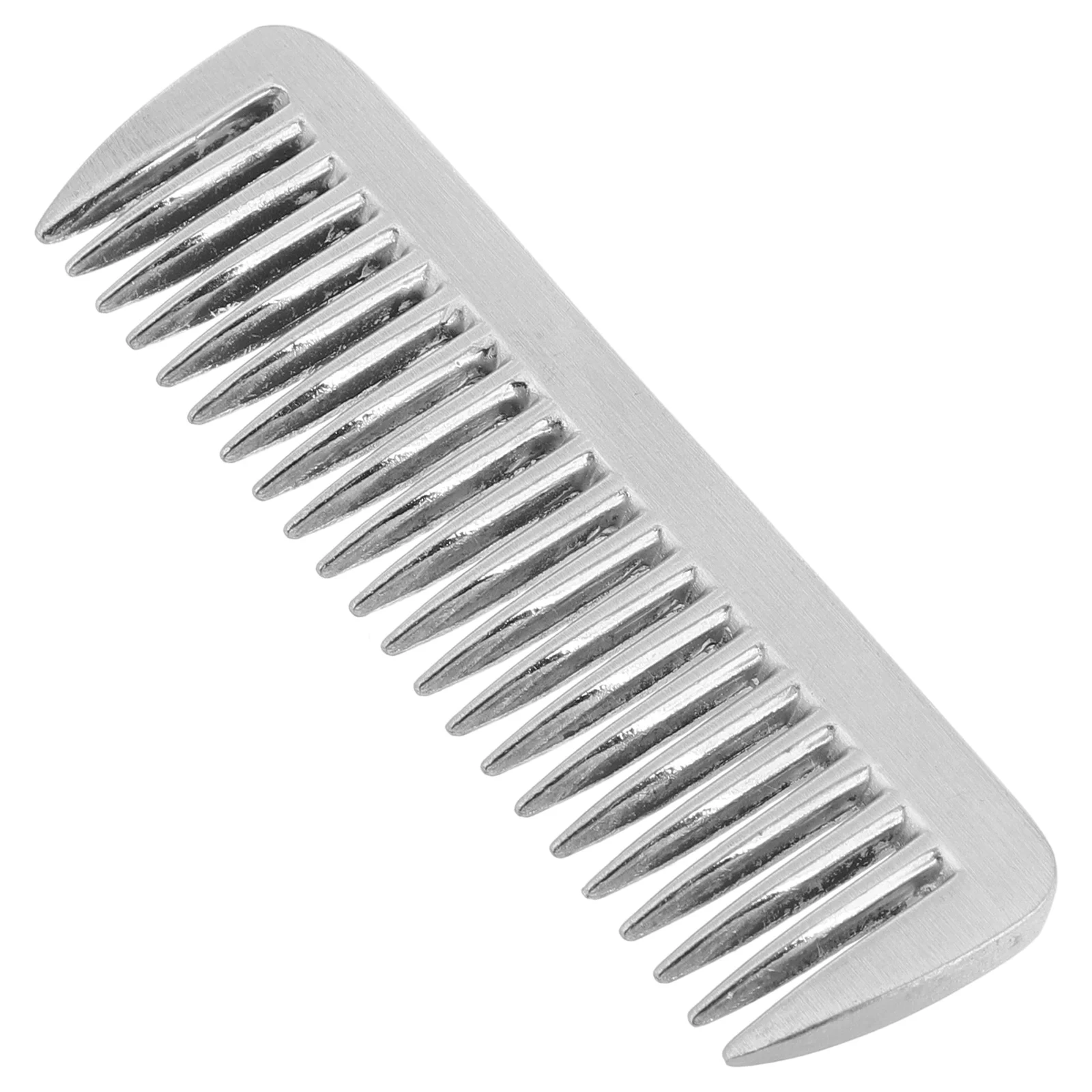 Comb Horse Double Sided Dandruff Dog Head Metal Aluminum Silver Grooming Combs Brush