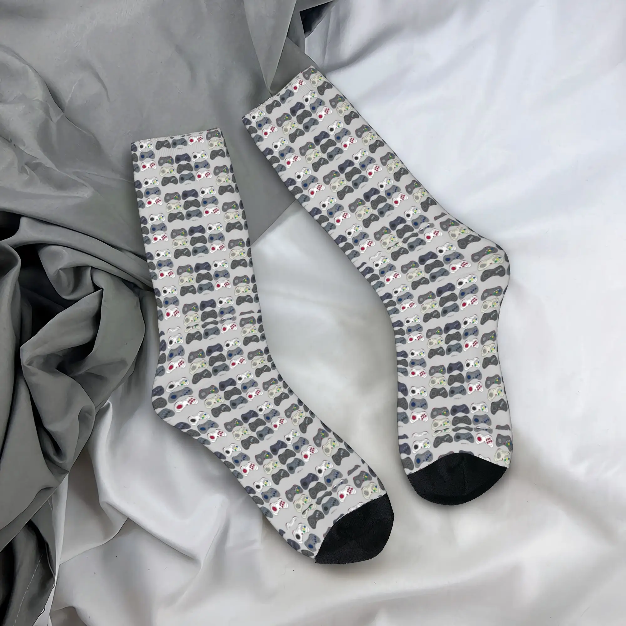 Sega Saturn Japanese Controller Stockings  Graphic Fashion Socks Spring Anti Slip Socks Men's Cycling Warm Soft Socks