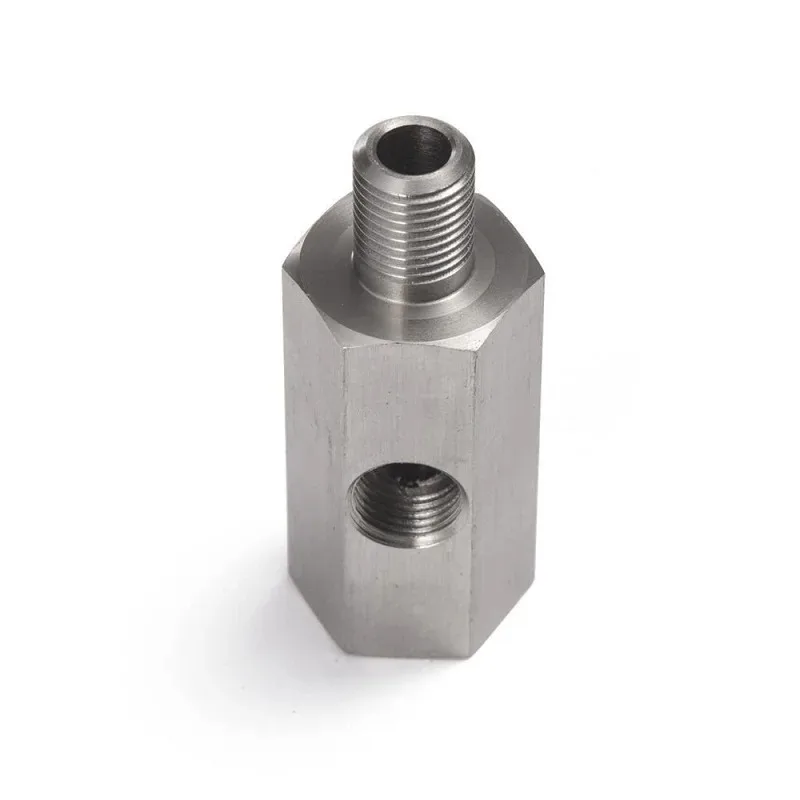 M12 M10 M14 1/8 "NPT أنثى مستشعر ضغط الزيت موصل تغذية خط قياس المحملة محول 1/8NPT 1/4NPT ثقوب جانبية من الفولاذ المقاوم للصدأ