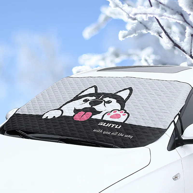 Car snow shield sunshade winter window shield frost and antifreeze cover front windshield cover snow cloth