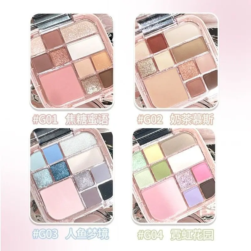 GOGOTALES Oogschaduwpalet Blusher Cream Parel Matte Poeder Pompoen Oogschaduw Make-up Plaat Gezichtsblush Markeerstift