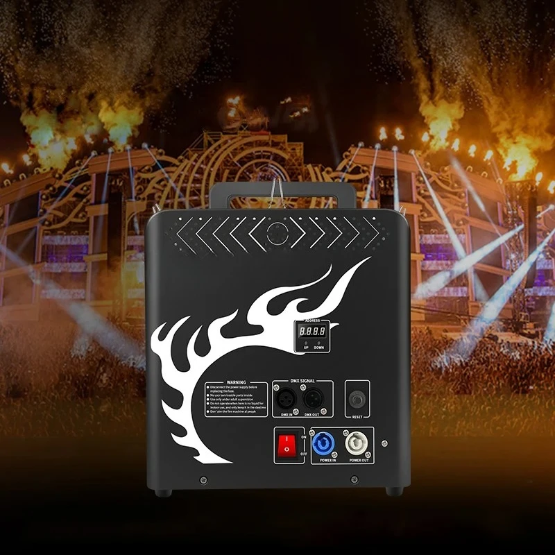 

Three heads Fire Machine 330W Professional Special Effect DMX512 Control Stage Lighting Flamethrower for DJ Disco Wedding Party