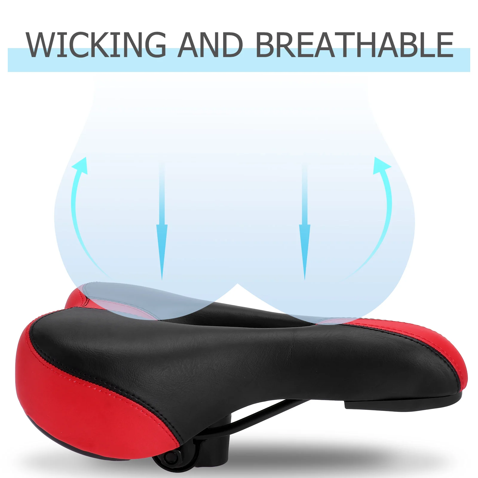 

Ultra Comfortable Bike Saddle Wide Seat for Mountain Road Bike Shockproof Strong Frame Cycling Cushion Long Ride Support